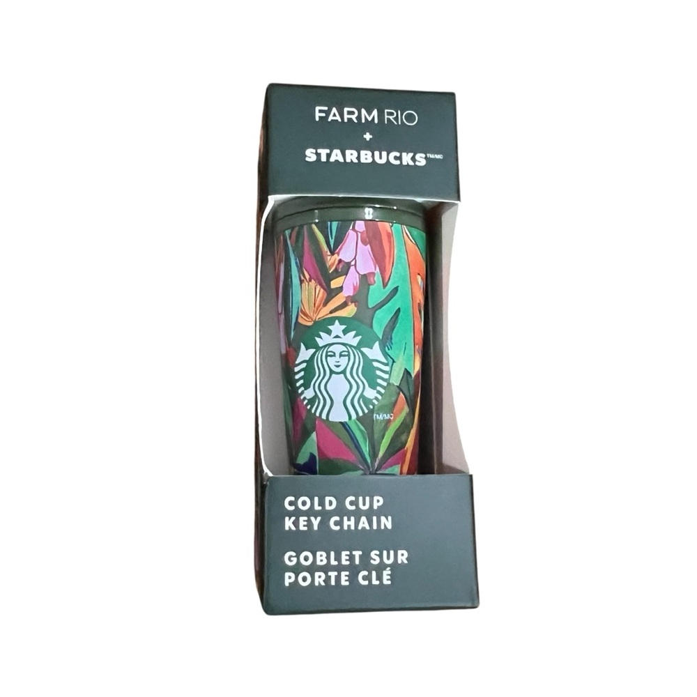 Farm Rio x Starbucks Cold Cup Keychain – Limited Edition Tropical Banana Print